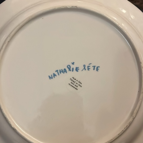 RARE Anthropologie Nathalie Lete Francophile Dinner Plate, Marriage Floral Heart - Picture 8 of 8